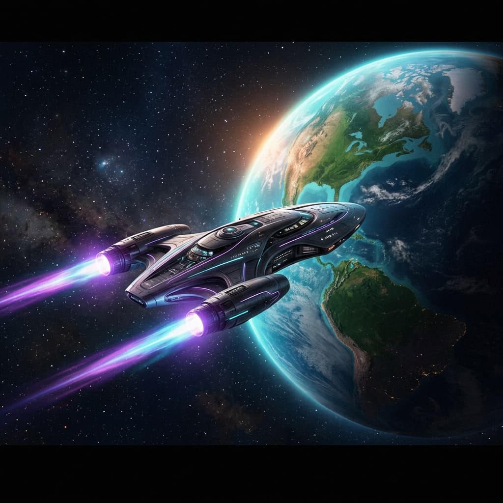 Spacecraft with AI propulsion