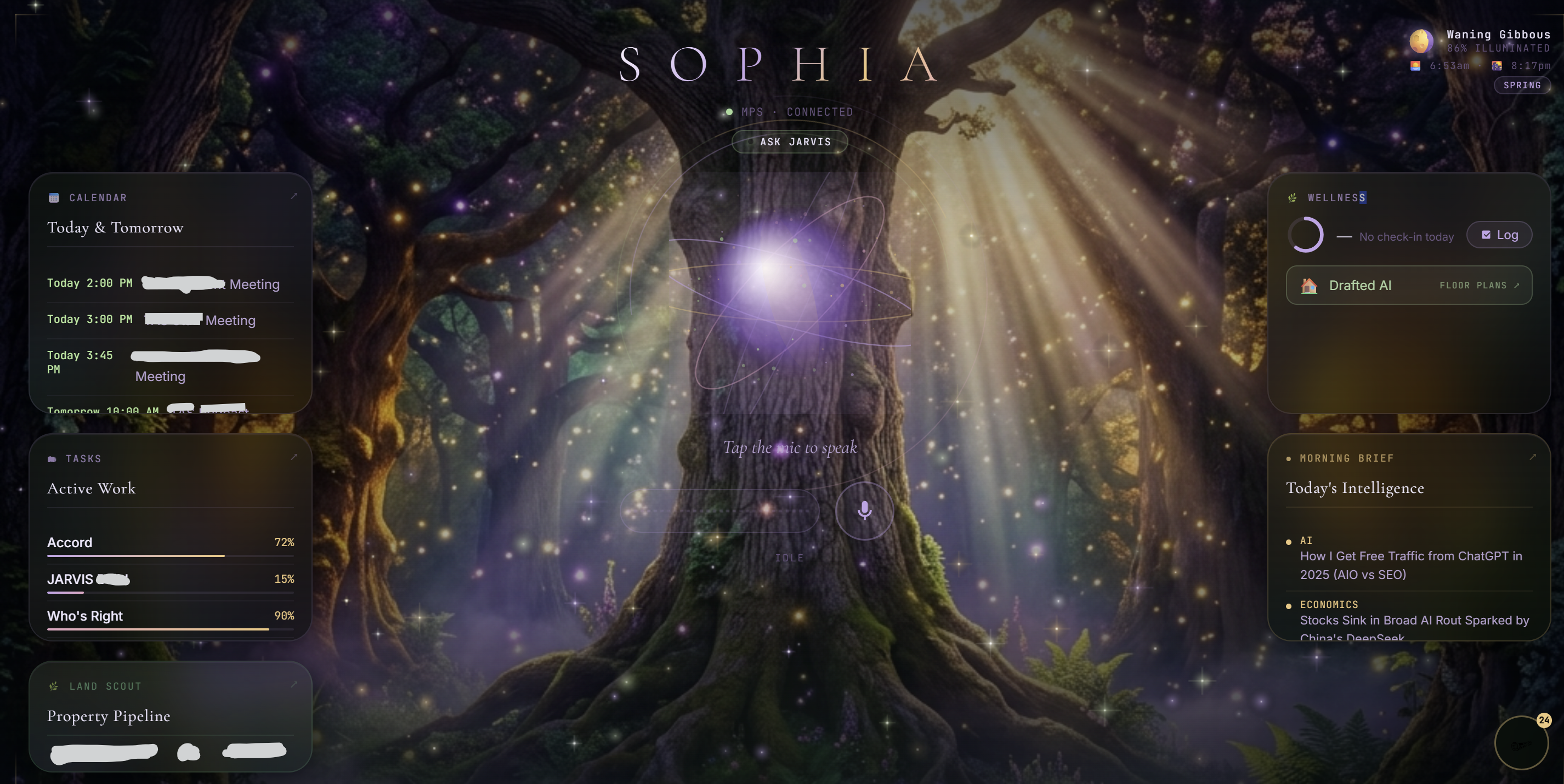 Sophia — Main Interface